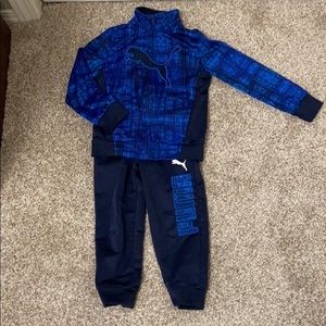 Puma Boys Blue Warmup Set